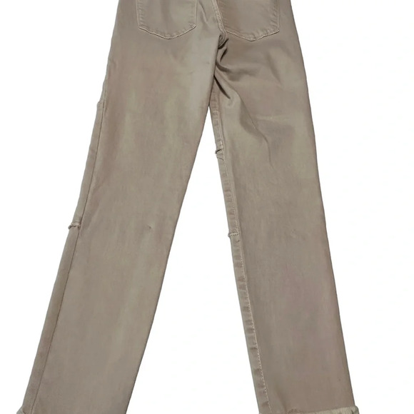 Abercrombie & Fitch Stretch Khaki Jeans with Fringe Detailed Legs - Picture 3 of 9